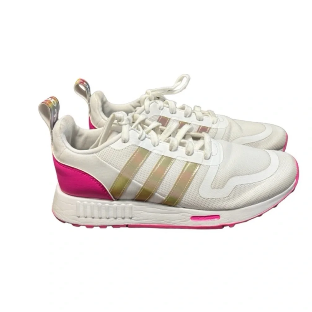 Adidas Multix Women's a casual Athletic Shoes White, Pink, Iridescent Size 7